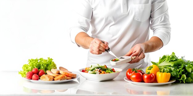 Kucharz przygotowujący potrawę